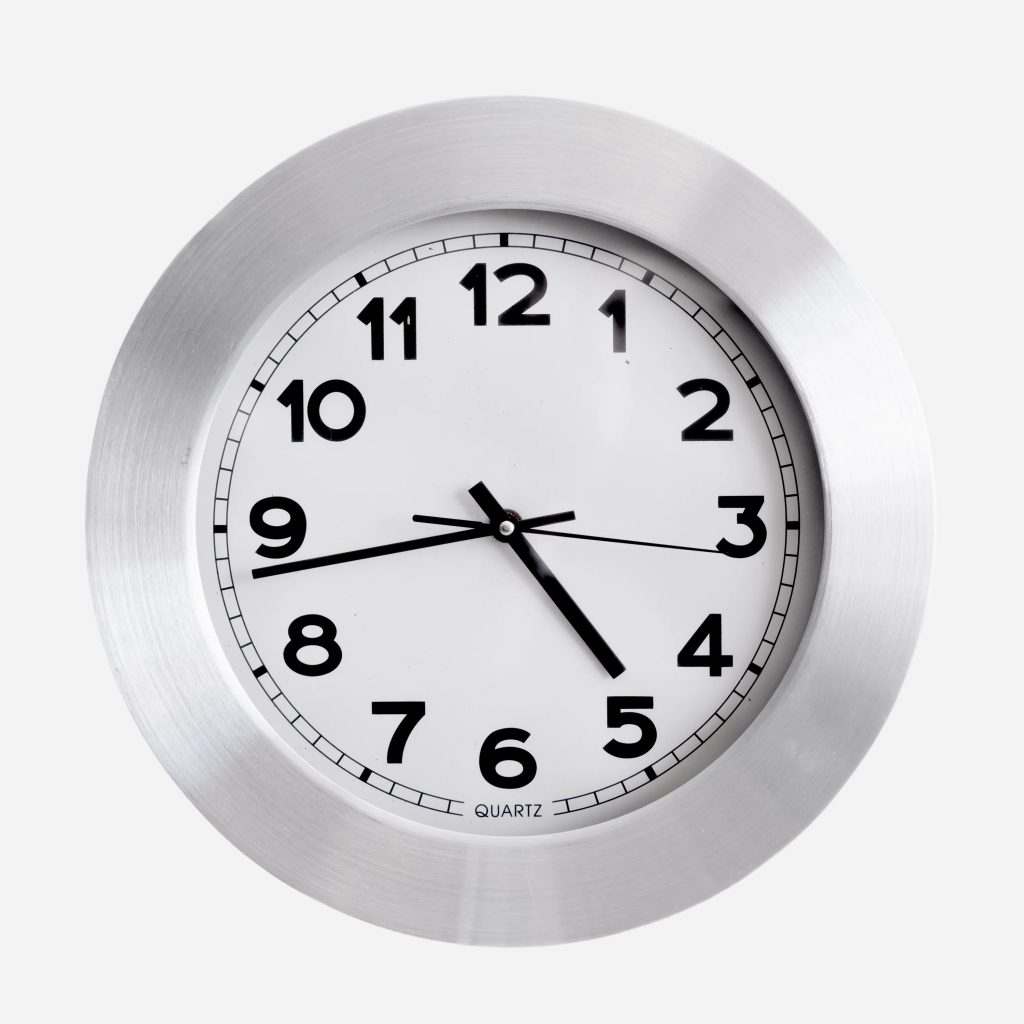 Aluminum Quartz Wall Clock
