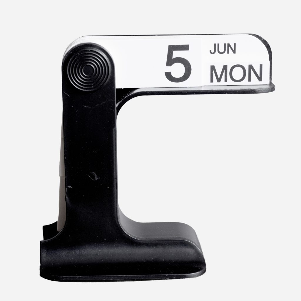 Desk Calendar, Black