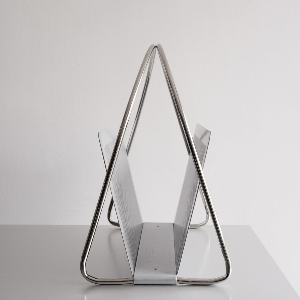 Italian Magazine Rack by Mascagni, Metal
