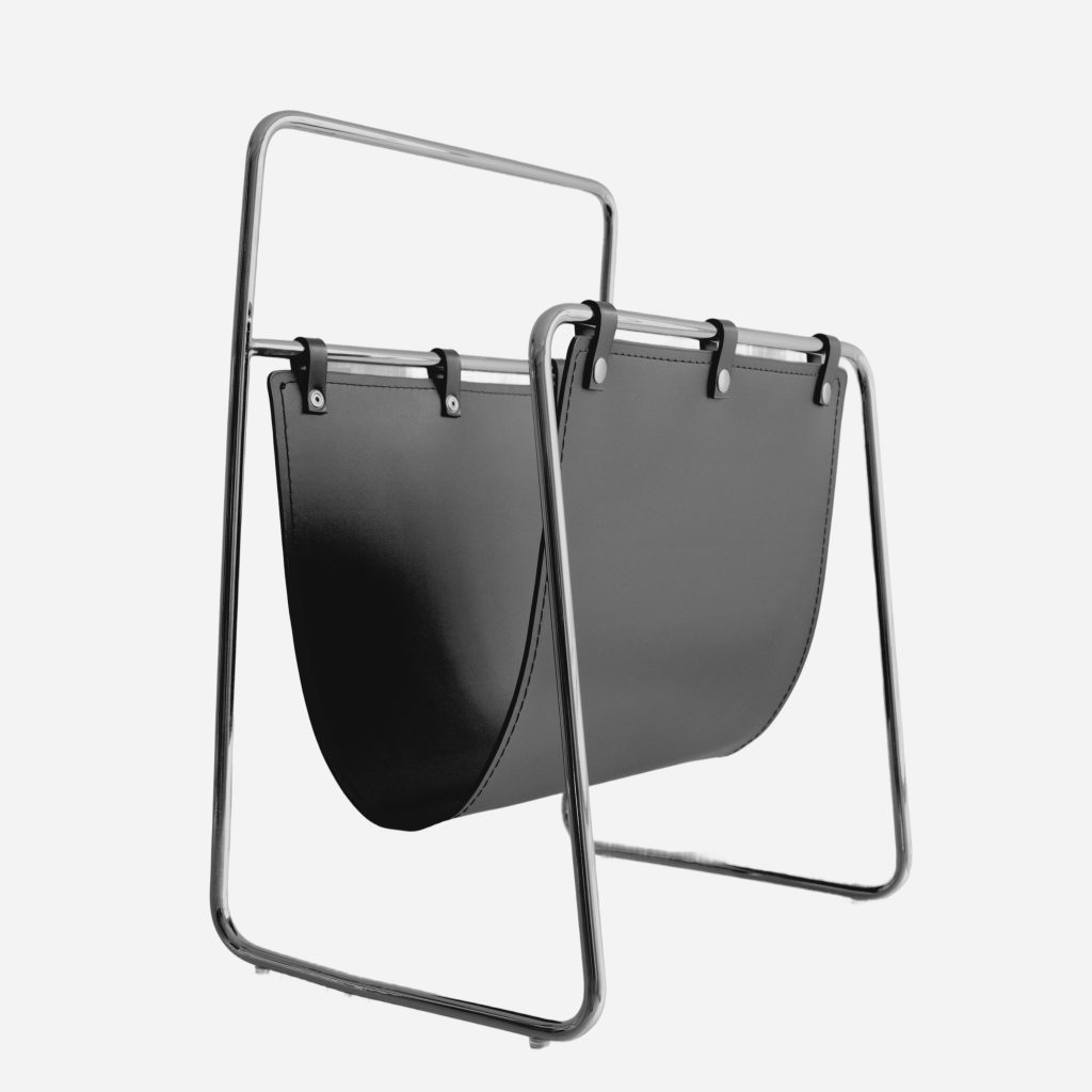 Leather case for magazines, Black