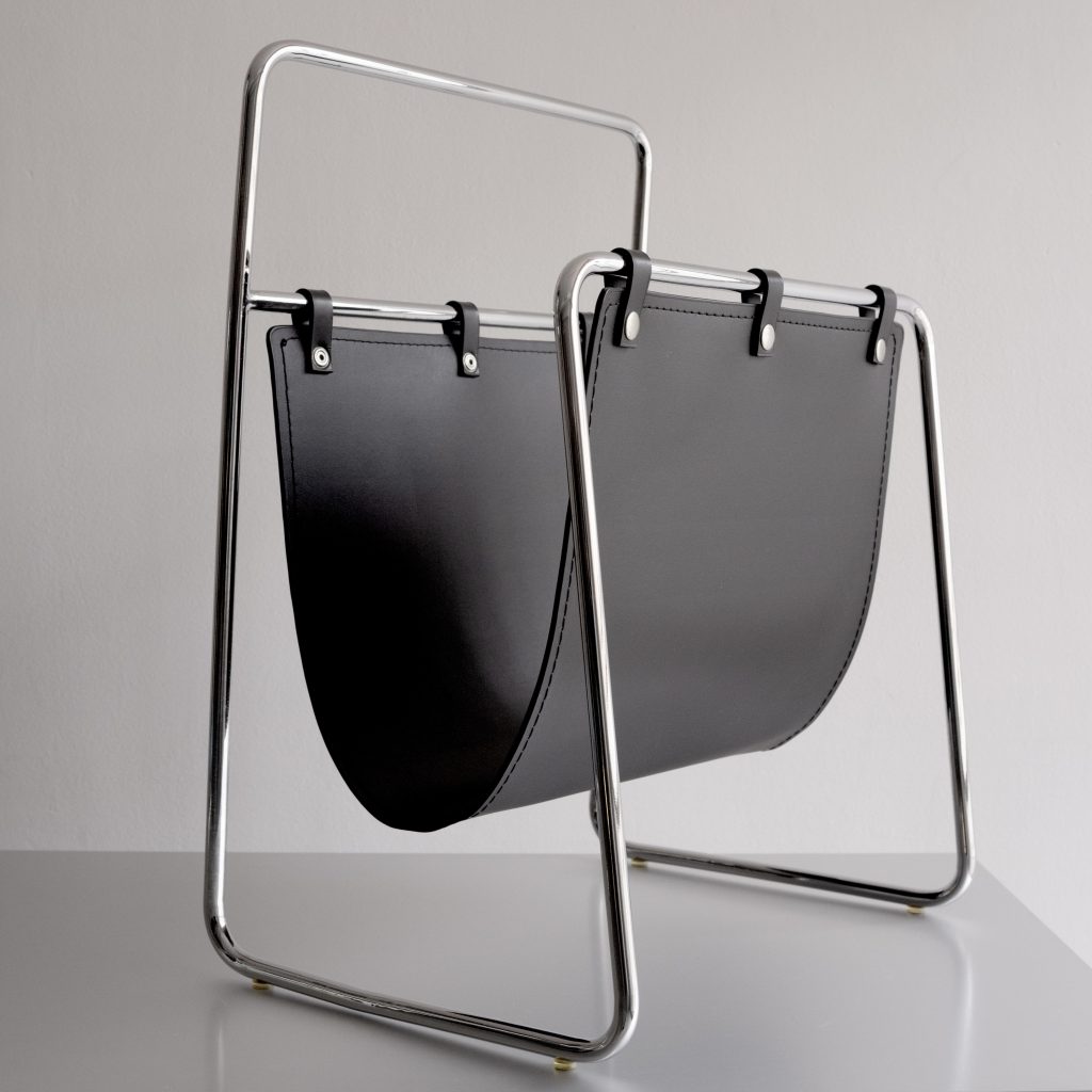 Leather case for magazines, Black