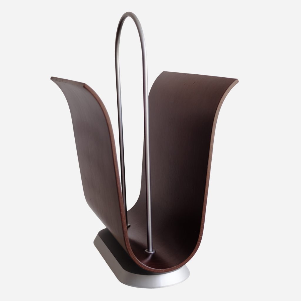 Ligne Roset Magazine Holder, Dark Wood