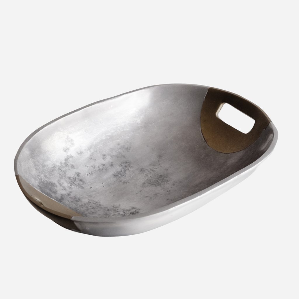 Oval Metal Bowl
