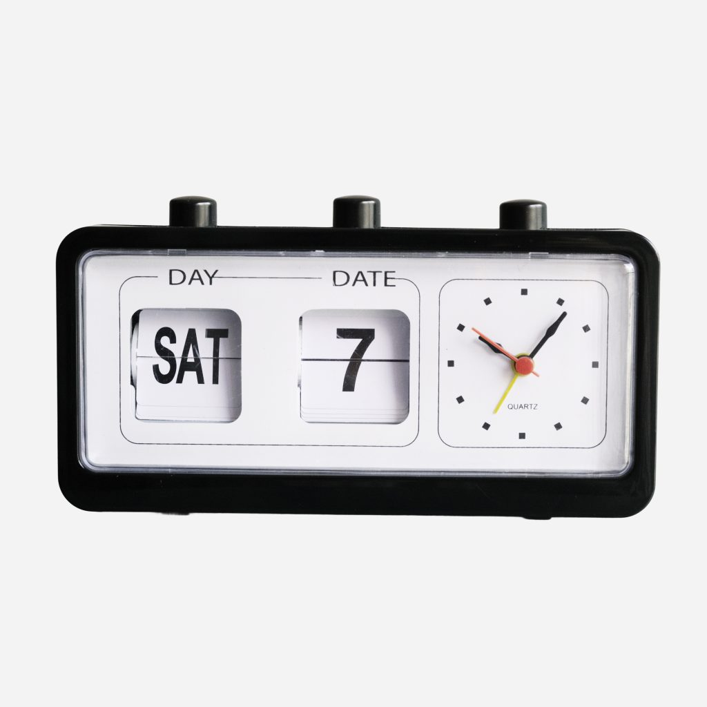 Retro Flip Calendar Clock