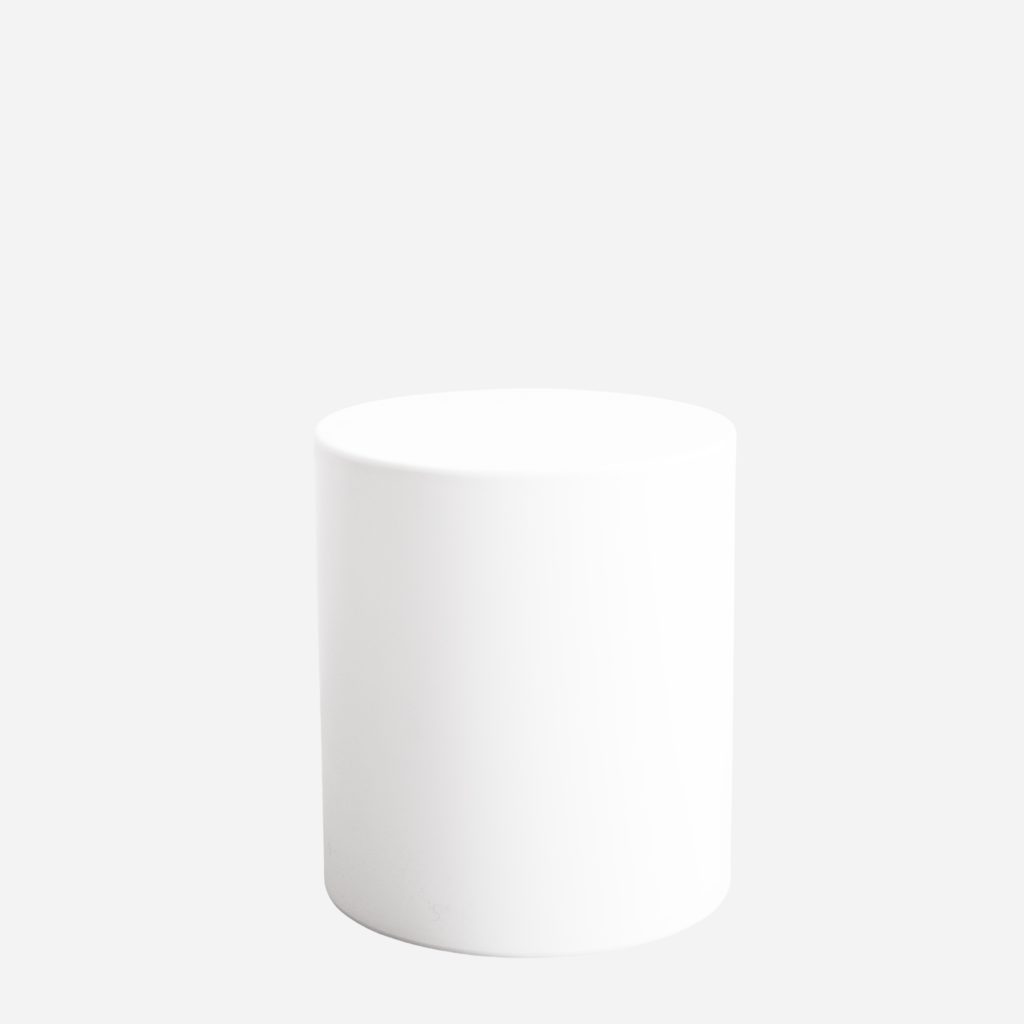 Round Mini Plastic Pedestal, White