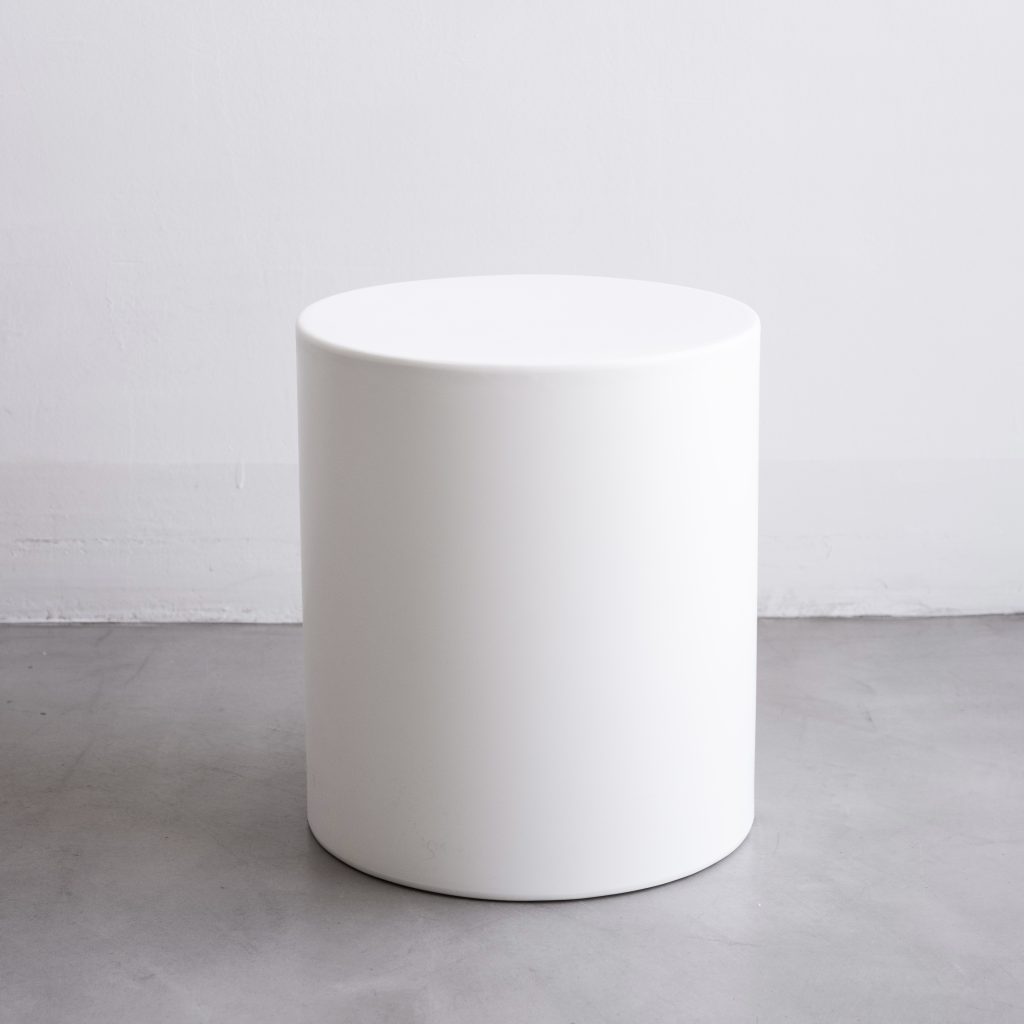 Round Mini Plastic Pedestal, White
