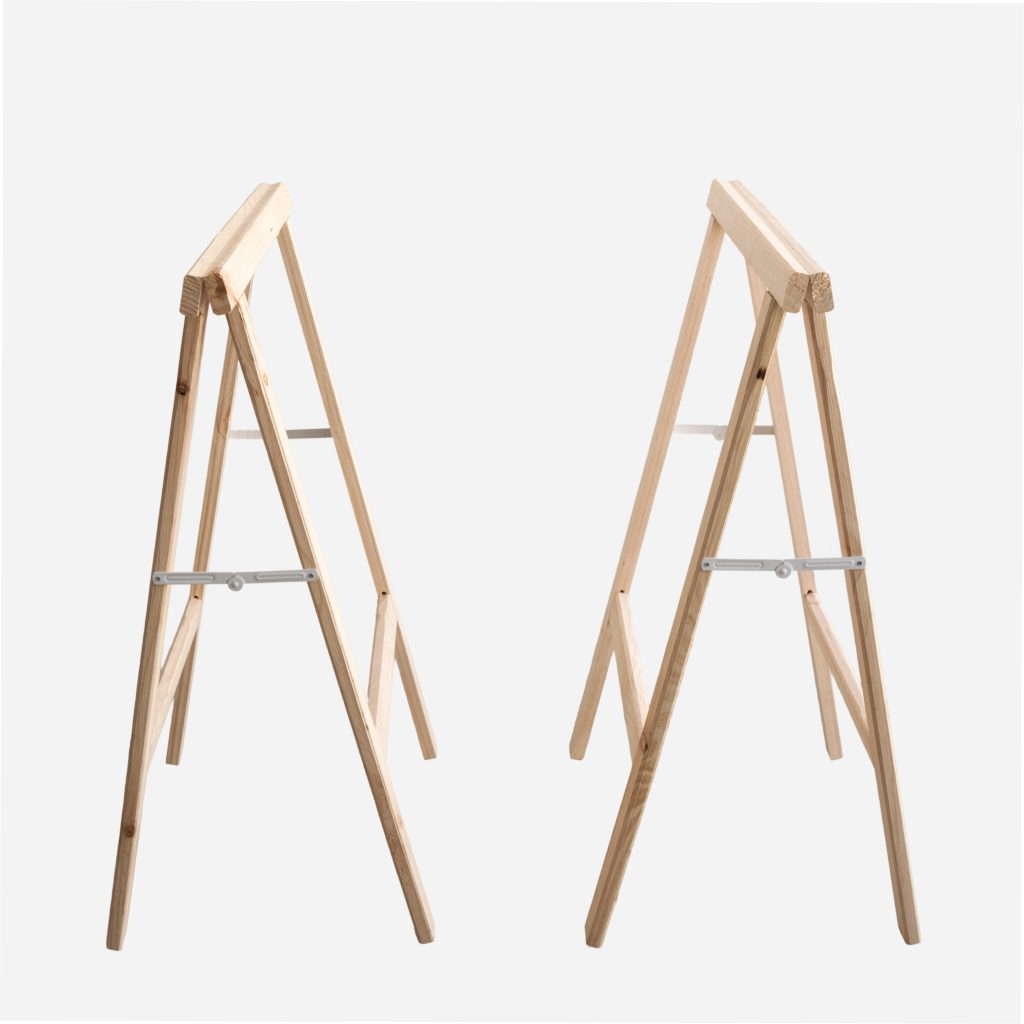 Pair of Wooden Trestle Legs