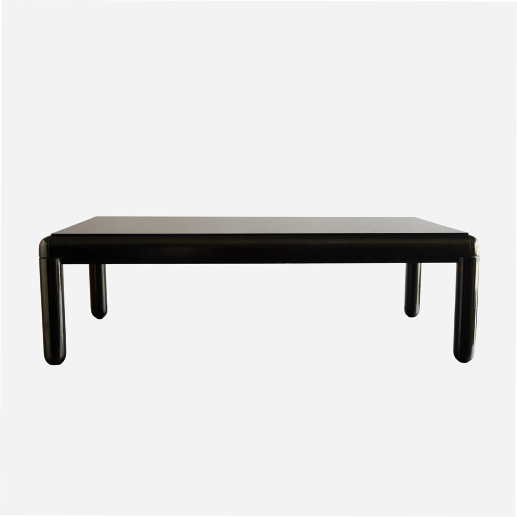 Black Lacquered Wooden Coffee Table