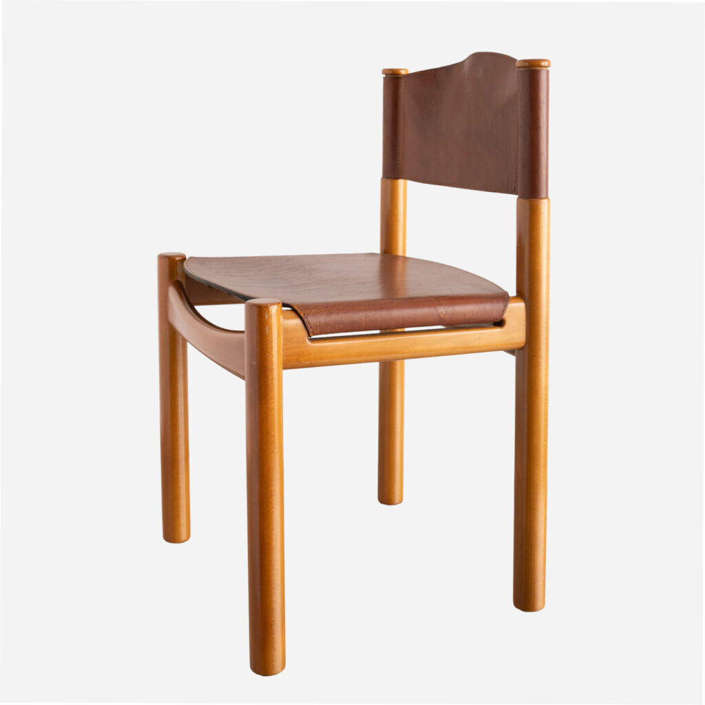 Leather Chair by Augusto Savini