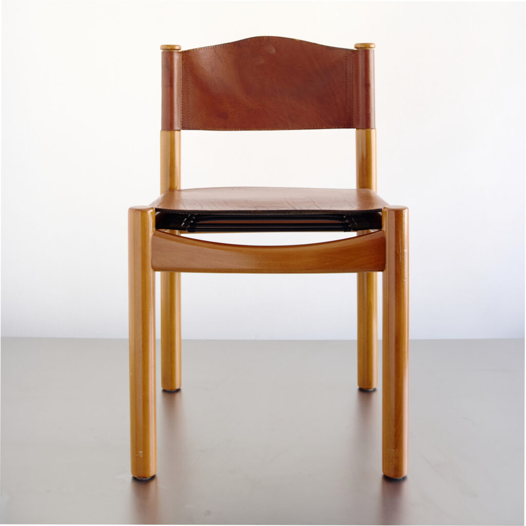 Leather Chair by Augusto Savini