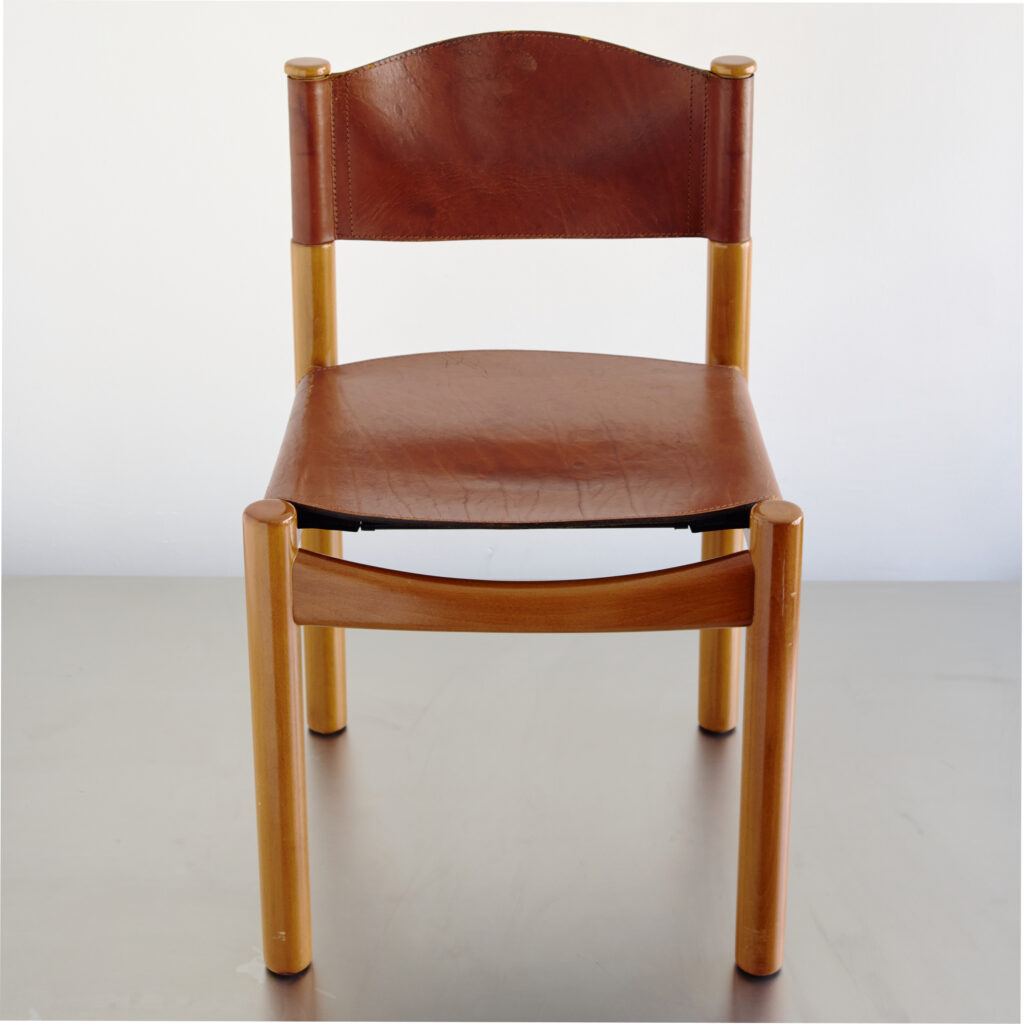 Leather Chair by Augusto Savini