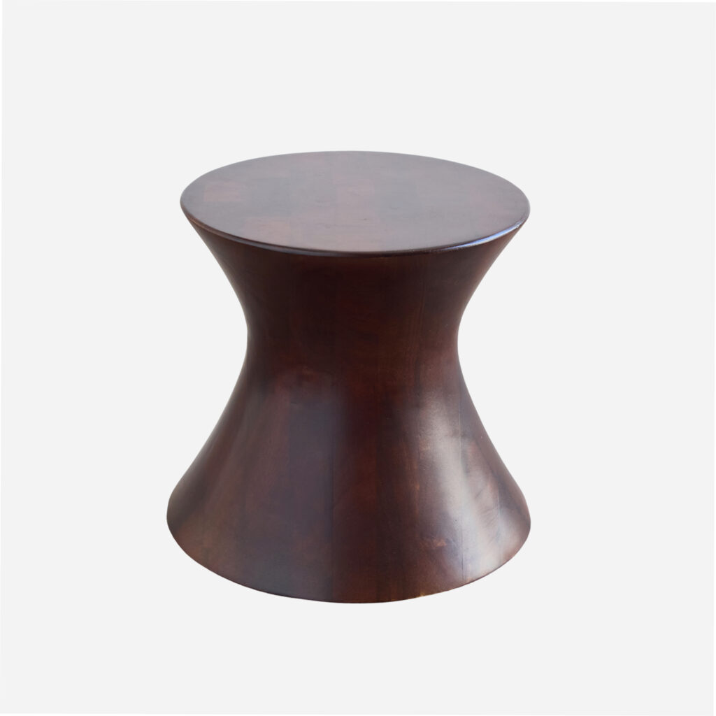 Sculptural Wooden Side Table