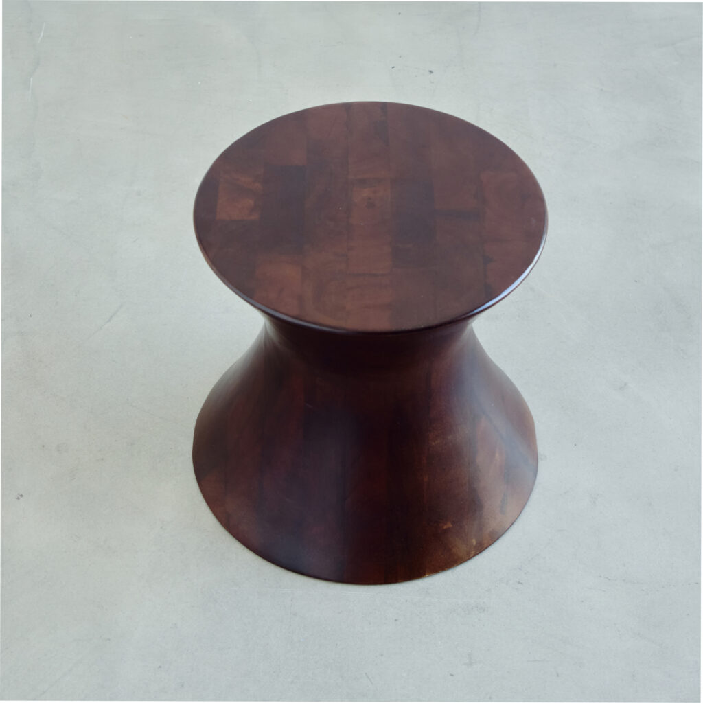 Sculptural Wooden Side Table