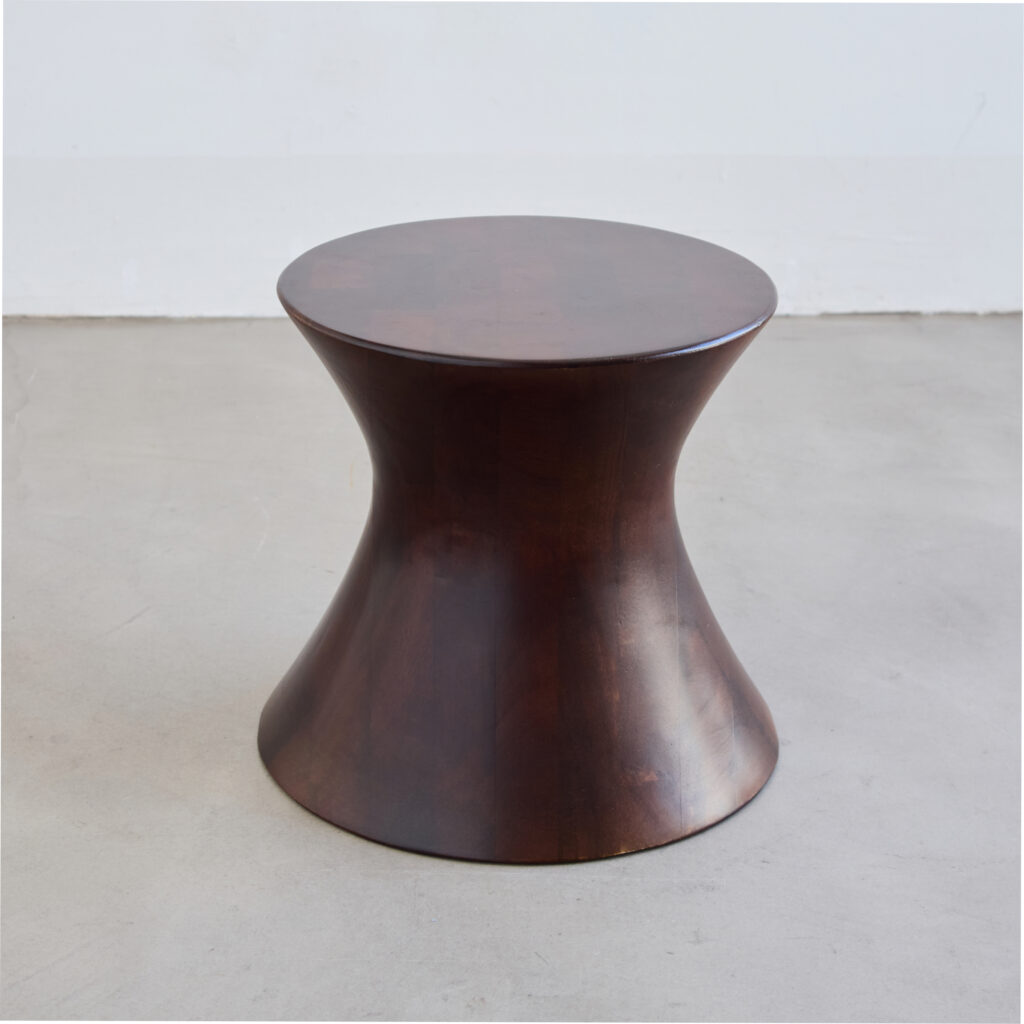 Sculptural Wooden Side Table