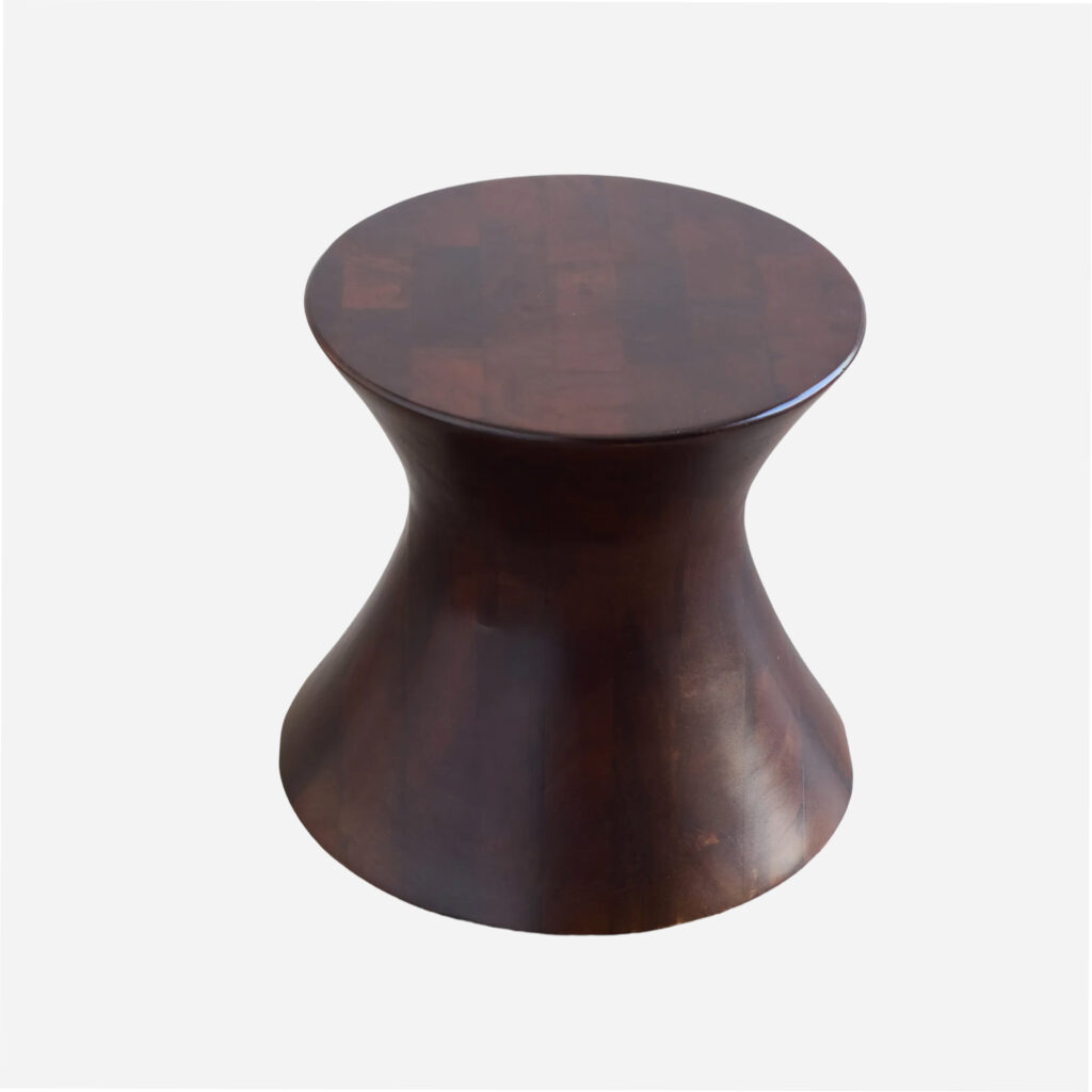 Sculptural Wooden Side Table