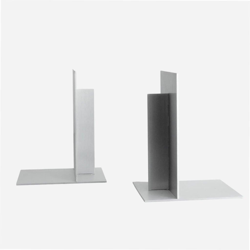 Set of 2 Aluminum Bookends