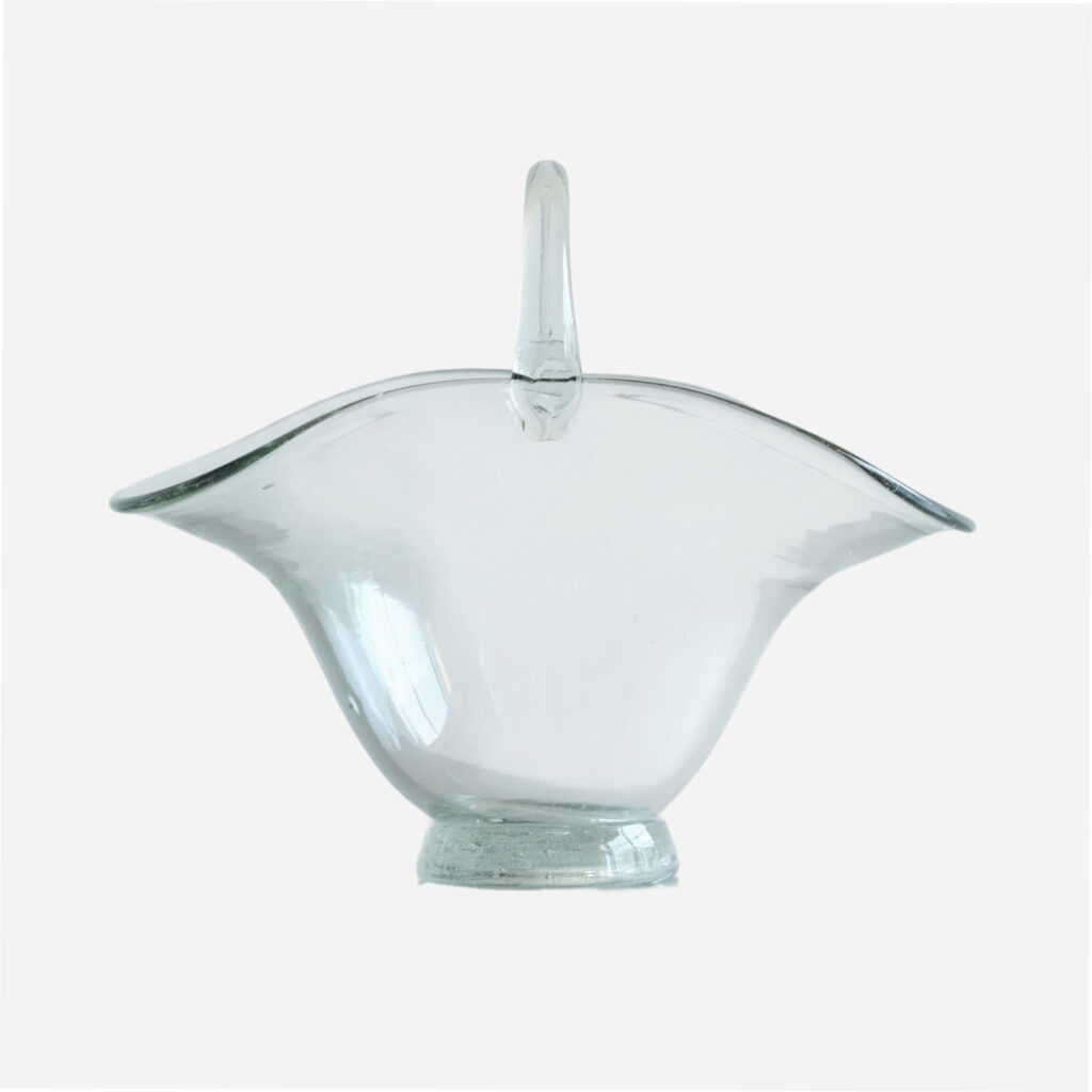 Vintage Vase with a ‘basket’ shaped handle