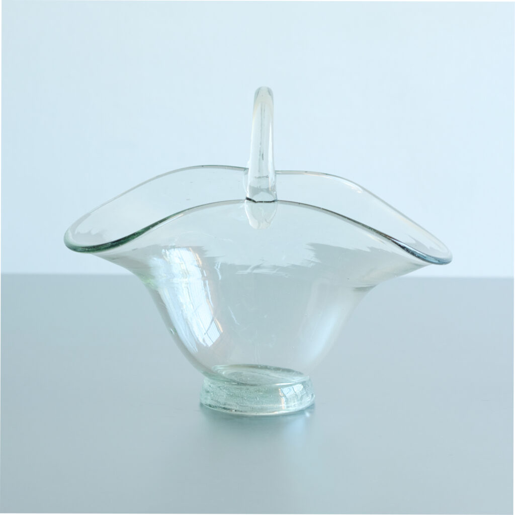 Vintage Vase with a ‘basket’ shaped handle