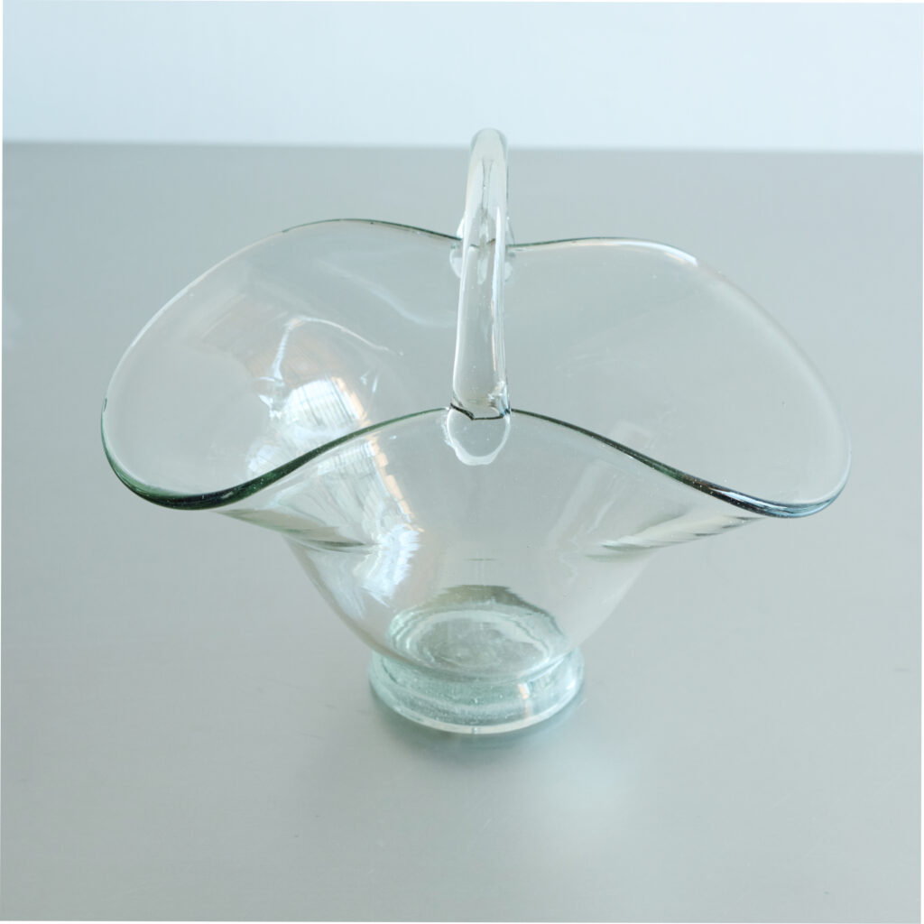 Vintage Vase with a ‘basket’ shaped handle