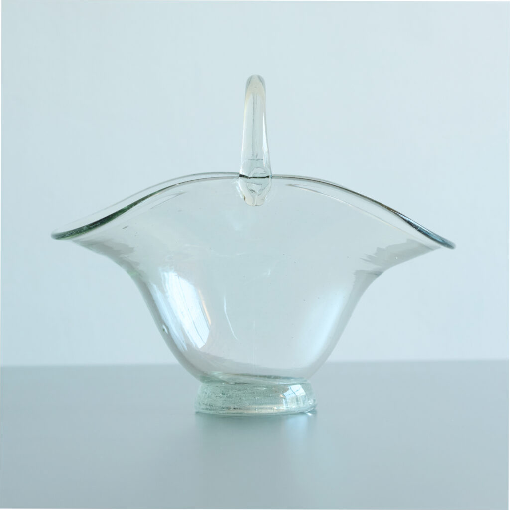 Vintage Vase with a ‘basket’ shaped handle