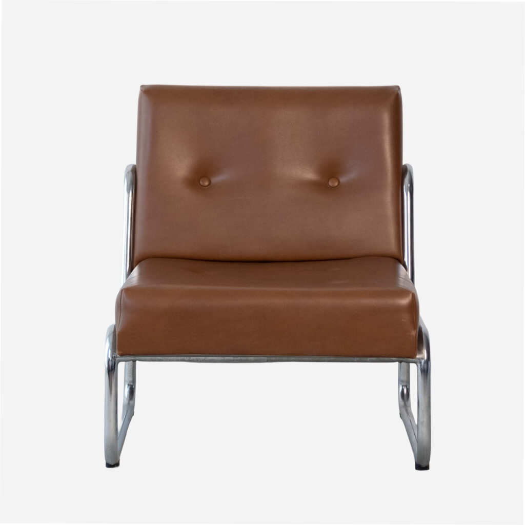 Tubular Armchair, Brown