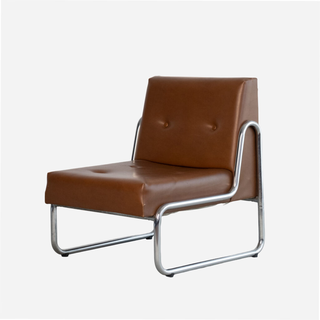 Tubular Armchair, Brown