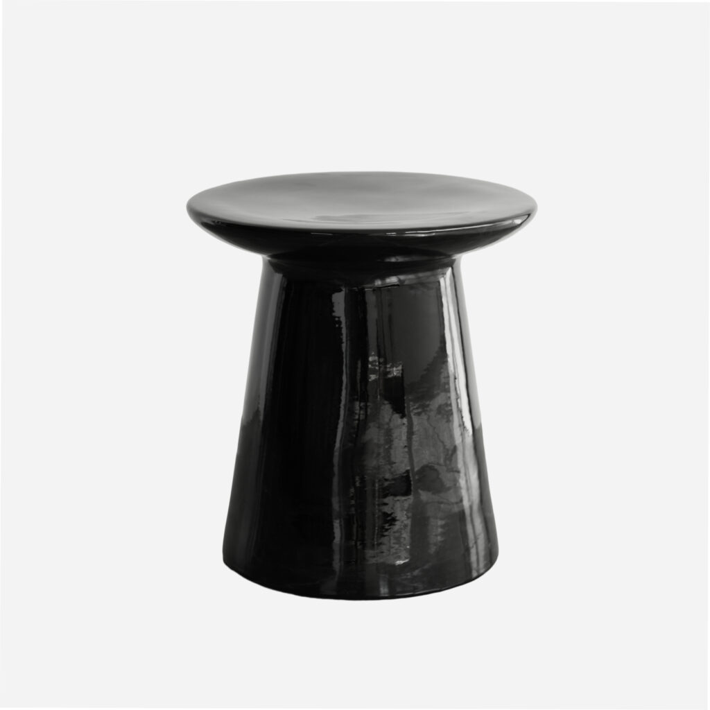 Black Round Side Table Dunstan