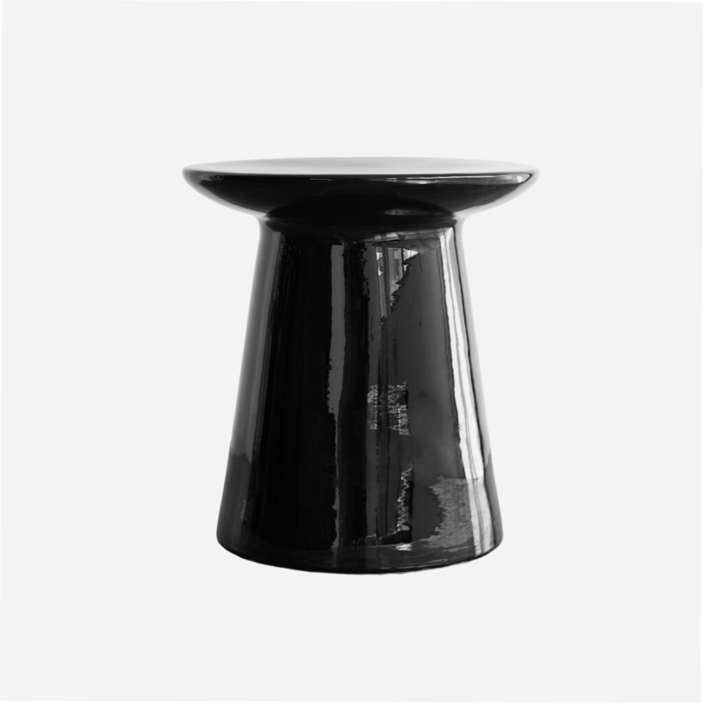 Black Round Side Table Dunstan