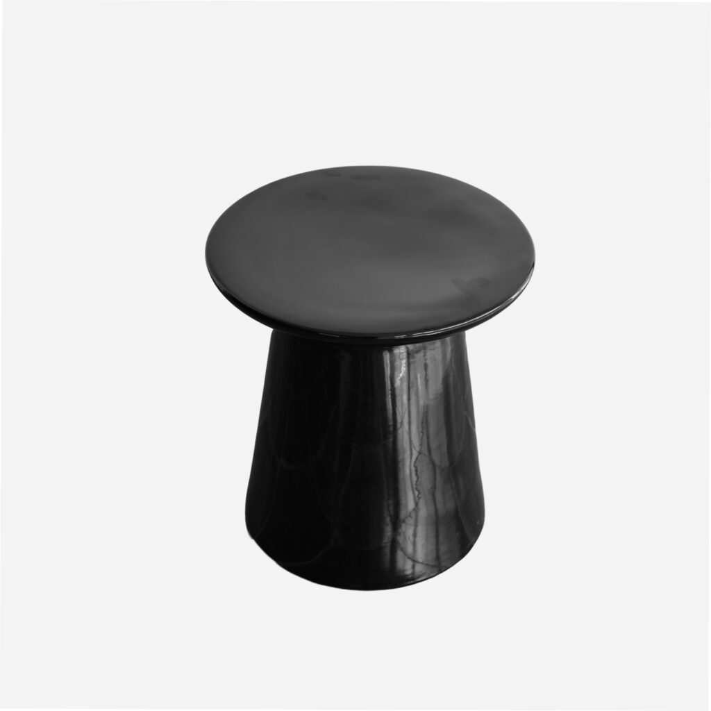 Black Round Side Table Dunstan