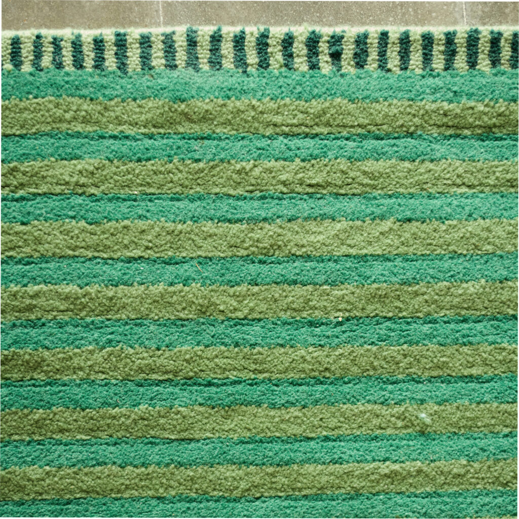 Green Striped Rug