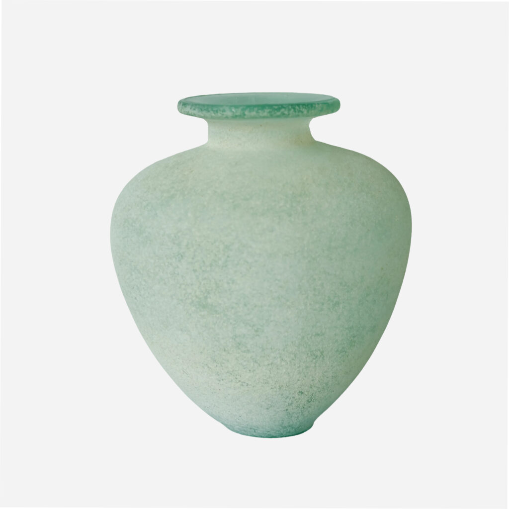 Mint Textured Glass Vase