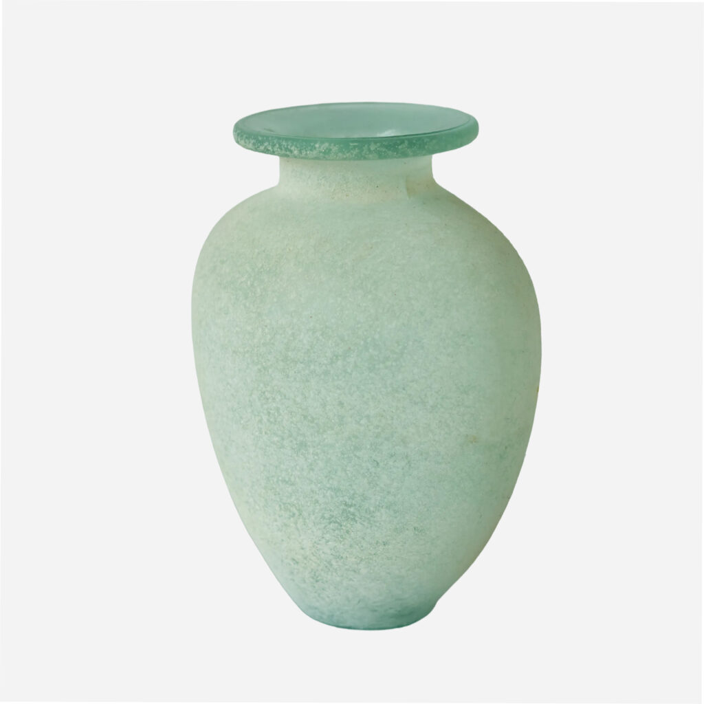 Mint Textured Glass Vase