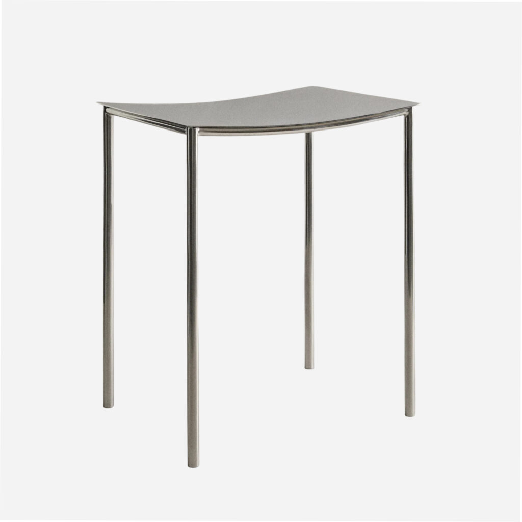 Steel Stool with Curved Seat