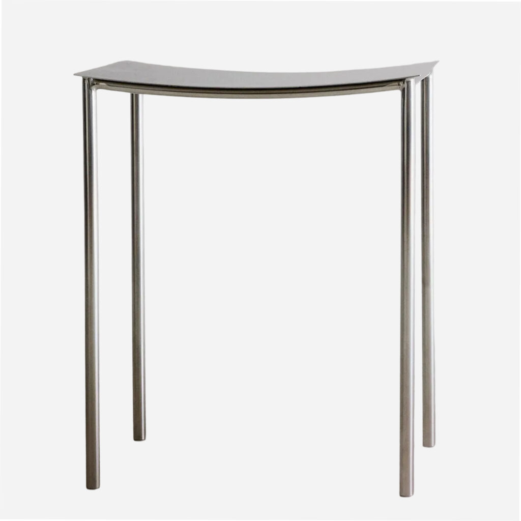 Steel Stool with Curved Seat
