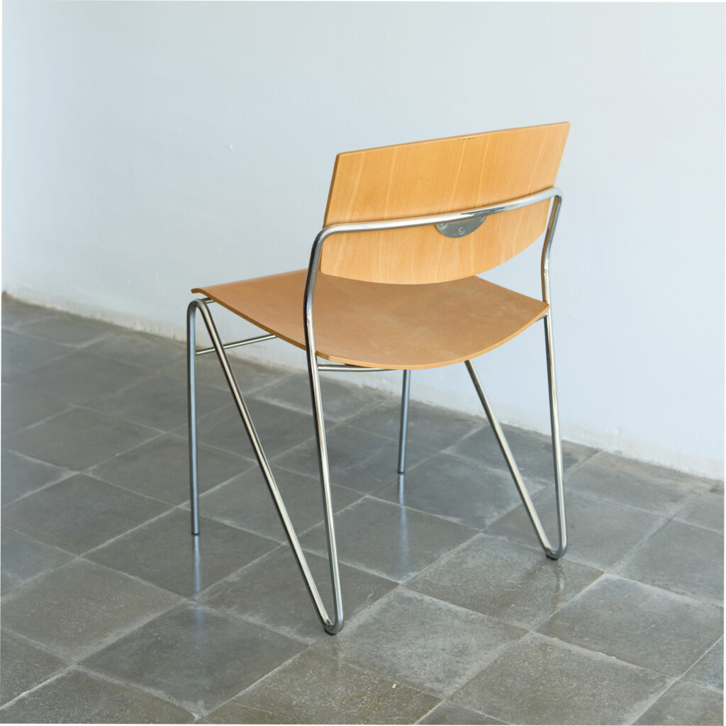 Vintage Beech Plywood Stacking Chair